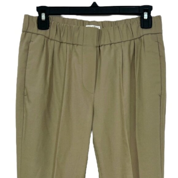 Brunello Cucinelli Elastic Waist Pull On Trouser Pants Tan Size US 4 Pre-Loved - Picture 3 of 6